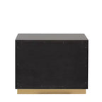 JVNOXK Table de chevet moderne 28 pouces Motif laqué doré Tiroirs à queues d'aronde français et anglais Meubles de chambre Noir et or