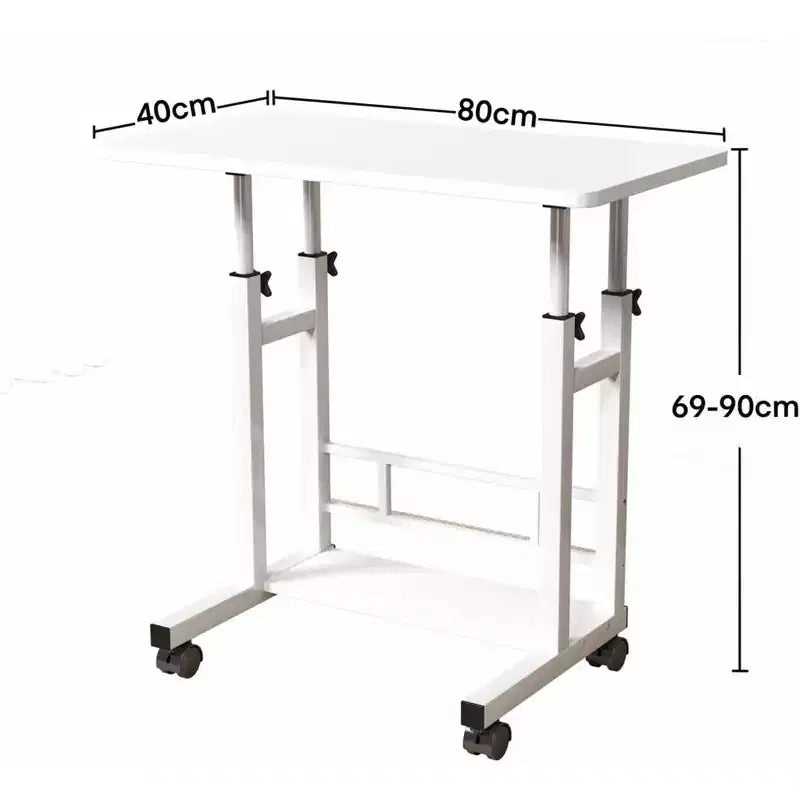 Petit bureau debout réglable en hauteur, bureau mobile pour ordinateur portable, table d'ordinateur portable pour le bureau à domicile et le tapis de marche