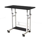 Small Standing Desk Adjustable Height, Mobile Stand Up Desk for Laptop, Portable Computer Table for Home Office Work and Walking Pad Treadmill