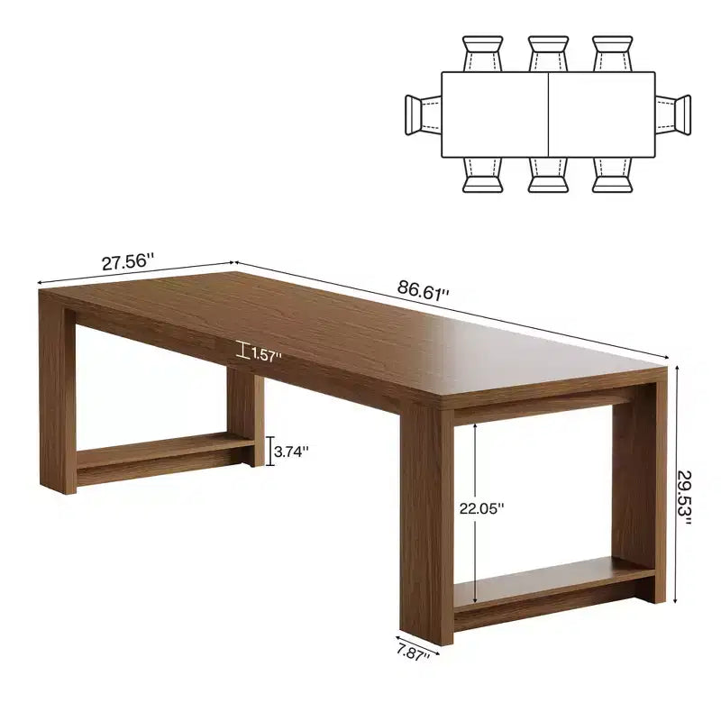 MAYEERTY 86 Bureau Informatique Deux Personnes, Longue Table de Conférence de Bureau