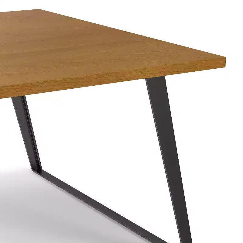 Table à manger carrée moderne et industrielle Mitchell 137 cm x 137 cm