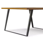 Table à manger carrée moderne et industrielle Mitchell 137 cm x 137 cm