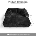 Canapé d'angle HOMLUX sans montage avec mousse haute densité et assise confortable, canapé moelleux standard