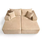 Canapé d'angle HOMLUX sans montage avec mousse haute densité et assise confortable, canapé moelleux standard