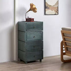 Leo 2 - Ensemble de 2 tables d'appoint avec tiroir et design modulaire | ART OF LIVING DESIGNS-NOIR