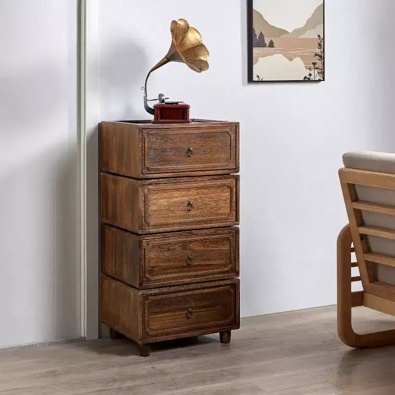 Leo 2 - Ensemble de 2 tables d'appoint avec tiroir et design modulaire | ART OF LIVING DESIGNS-NOIR