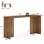 MAYEERTY 63 Table de Bar Rectangulaire, Table Haute de Cuisine Uniquement la Table