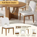 Ensemble de salle à manger rond extensible 5 pièces pour 4 personnes, table de salle à manger de cuisine moderne avec rallonge amovible et 4 chaises rembourrées pour salle à manger