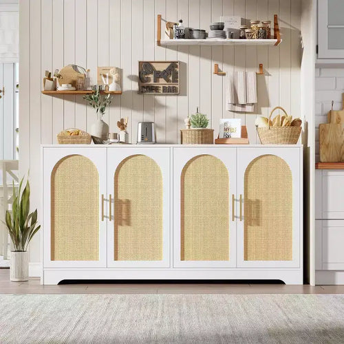 59 W Sideboard Buffet Cabinet, Large Storage Console Table & Modern Accent Coffee Bar Cabinet for Living Room, Kitchen,Hallway, Dining Room,Entryway