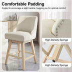 Chaise de bar de cuisine Dyonery de style moderne, hauteur de bar de 36 pouces, tissu en lin, pivotante, lot de quatre