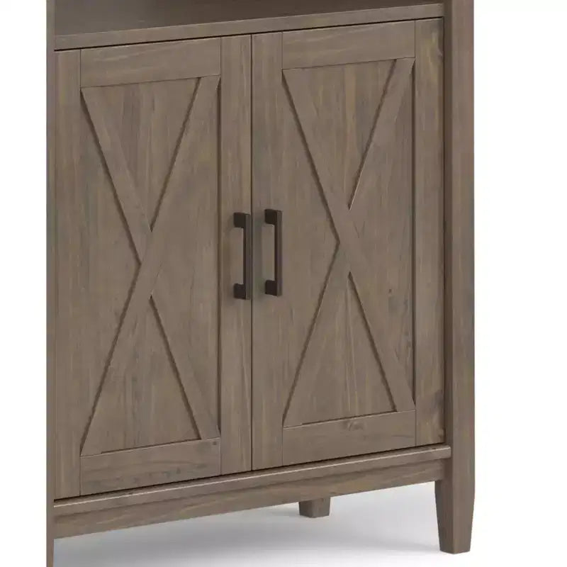 Bibliothèque de transition Cantina en BOIS MASSIF 183 cm x 76 cm marron fumé