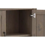 Bibliothèque de transition Cantina en BOIS MASSIF 183 cm x 76 cm marron fumé