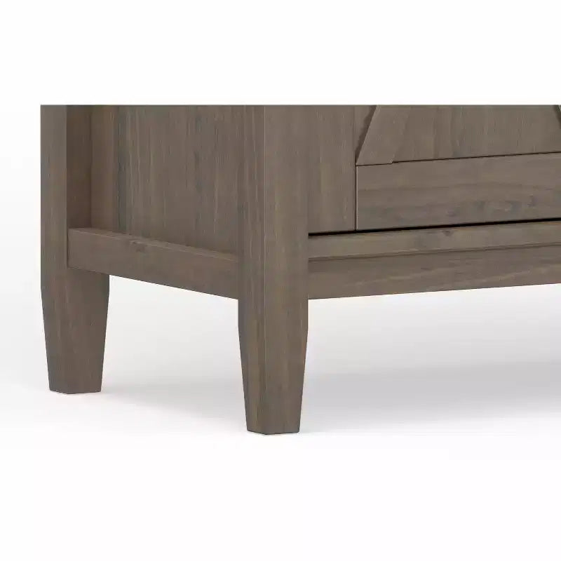 Bibliothèque de transition Cantina en BOIS MASSIF 183 cm x 76 cm marron fumé