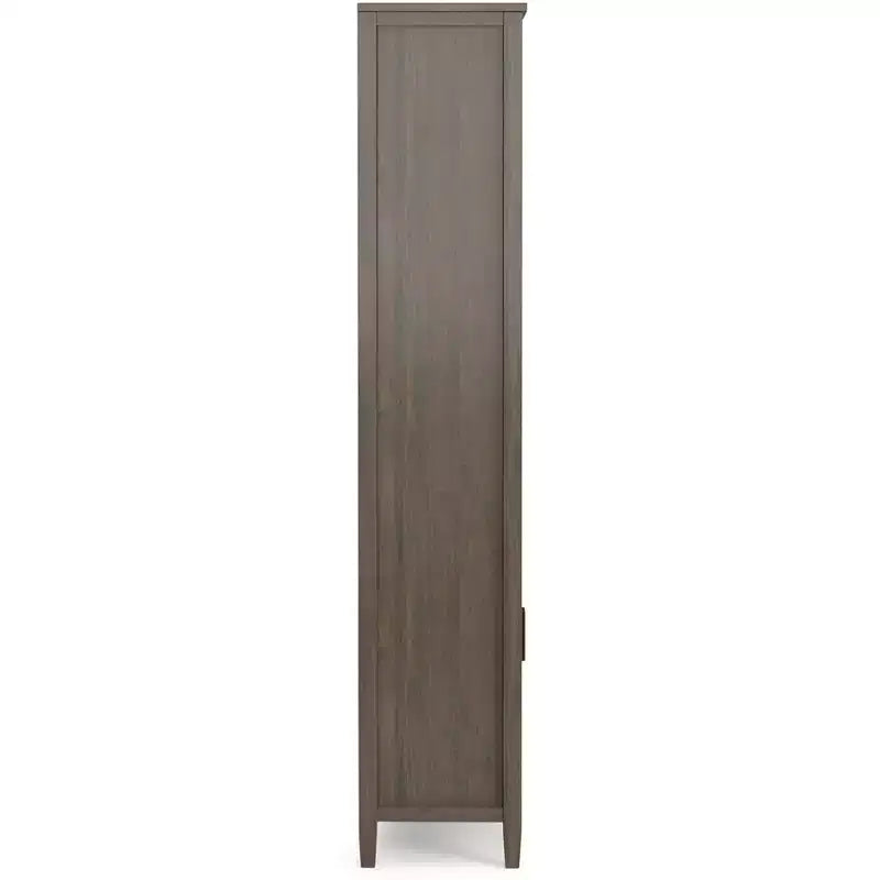 Bibliothèque de transition Cantina en BOIS MASSIF 183 cm x 76 cm marron fumé