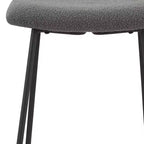 HomeRoots Lot de deux tabourets de bar à hauteur de comptoir sans dossier en tissu gris et noir et métal de 26 po