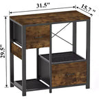 Meuble d'aquarium de 75-110 litres avec prises électriques, meuble en métal et bois robuste avec 2 tiroirs et pieds solides