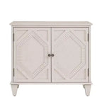 34 Meuble d'appoint géométrique, Buffet de rangement moderne à 2 portes avec étagère réglable pour entrée, salon - Panipeachy