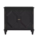 34 Meuble d'appoint géométrique, Buffet de rangement moderne à 2 portes avec étagère réglable pour entrée, salon - Panipeachy