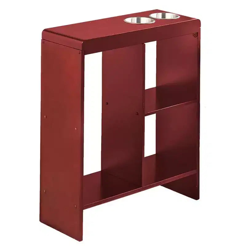 Table d'appoint The Lakeside Collection avec porte-boissons, étagères de rangement, porte-revues -