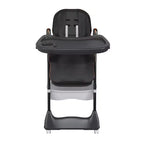 Chaise Haute Portable Réglable Siège d'Alimentation pour Bébé à Tout-Petit (0-6 Ans) avec Roues Verrouillables, Ceinture 5 Points et Design Facile à Nettoyer, pour la Maison