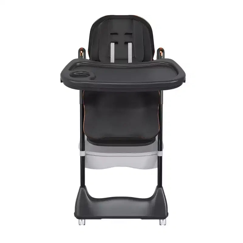 Chaise Haute Portable Réglable Siège d'Alimentation pour Bébé à Tout-Petit (0-6 Ans) avec Roues Verrouillables, Ceinture 5 Points et Design Facile à Nettoyer, pour la Maison