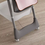 Chaise Haute Portable Réglable Siège d'Alimentation pour Bébé à Tout-Petit (0-6 Ans) avec Roues Verrouillables, Ceinture 5 Points et Design Facile à Nettoyer, pour la Maison