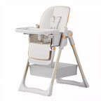 Chaise Haute Portable Réglable Siège d'Alimentation pour Bébé à Tout-Petit (0-6 Ans) avec Roues Verrouillables, Ceinture 5 Points et Design Facile à Nettoyer, pour la Maison