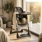 Chaise Haute Portable Réglable Siège d'Alimentation pour Bébé à Tout-Petit (0-6 Ans) avec Roues Verrouillables, Ceinture 5 Points et Design Facile à Nettoyer, pour la Maison