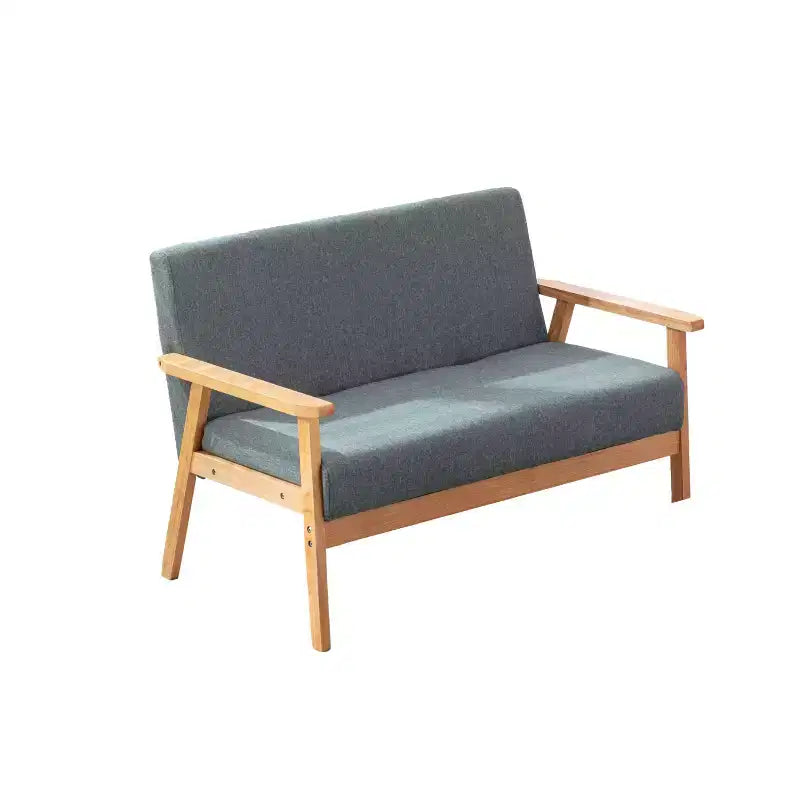 Causeuse moderne en lin et bois Irene 45 de GDFStudio