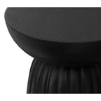 Table d'appoint contemporaine en manguier massif à rayures Willis, 33 cm de large