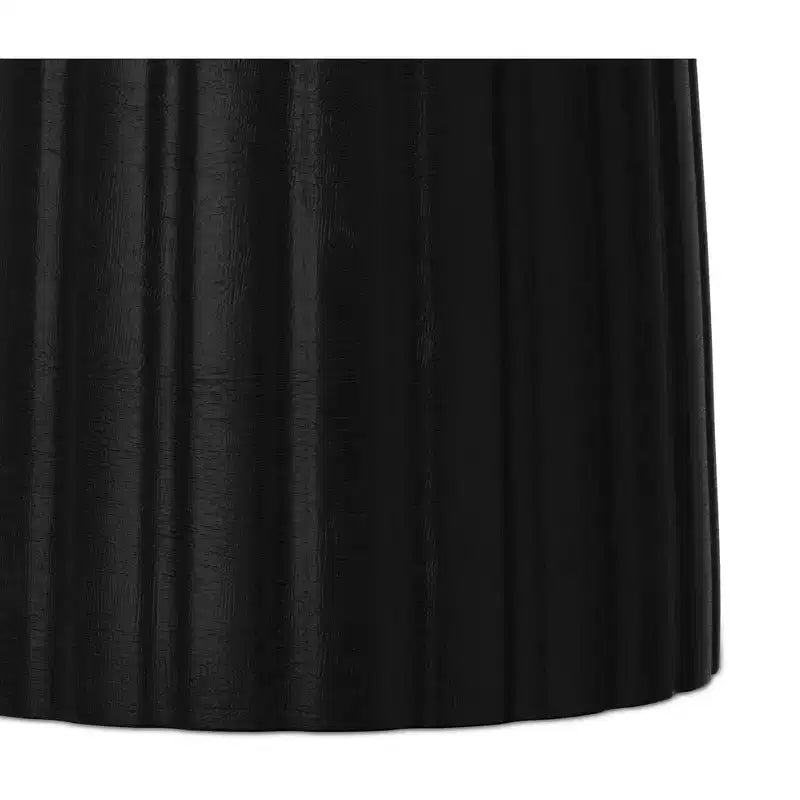 Table d'appoint contemporaine en manguier massif à rayures Willis, 33 cm de large