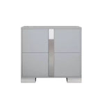 Table de chevet MAYEERTY avec pieds en métal, 2 tiroirs, pour chambre ou salon, Gris