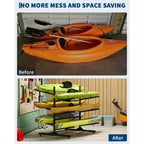 Support de rangement pour kayak ultra résistant à 3 couches COZONY, support en acier double face pour garage, quai, abri de jardin