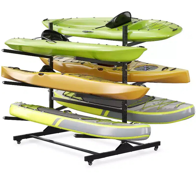 Support de rangement pour kayak ultra résistant à 3 couches COZONY, support en acier double face pour garage, quai, abri de jardin