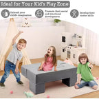 Canapé de jeu en mousse pour tout-petits - Ensemble de canapé souple convertible avec housse lavable détachable, mousse sûre non toxique pour la lecture, le jeu et le sommeil