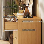Commode moderne en bois avec 8 tiroirs cannelés, grand meuble de rangement avec poignées métalliques, commode de chambre anti-basculement pour chambre à coucher, salon, couloir