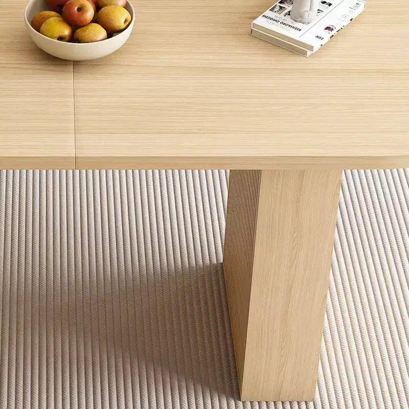 MAYEERTY Table à manger ovale de style ferme, table de cuisine à pied central en lattes de bois avec une capacité de charge de 150 kg, table de salle à manger polyvalente