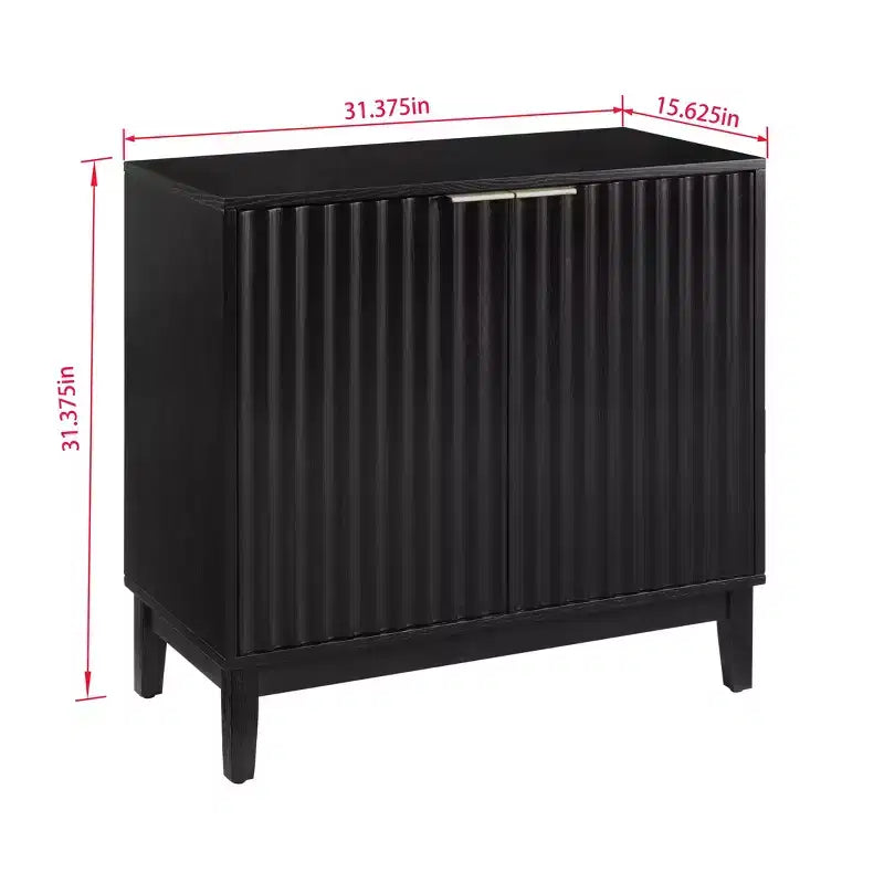 Buffet de rangement 31", meuble de bar à café en bois avec étagère réglable, buffet bas pour cuisine