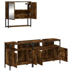 vidaXL Ensemble de meubles de salle de bain avec étagère 3 pcs Bois d'ingénierie Meuble de rangement