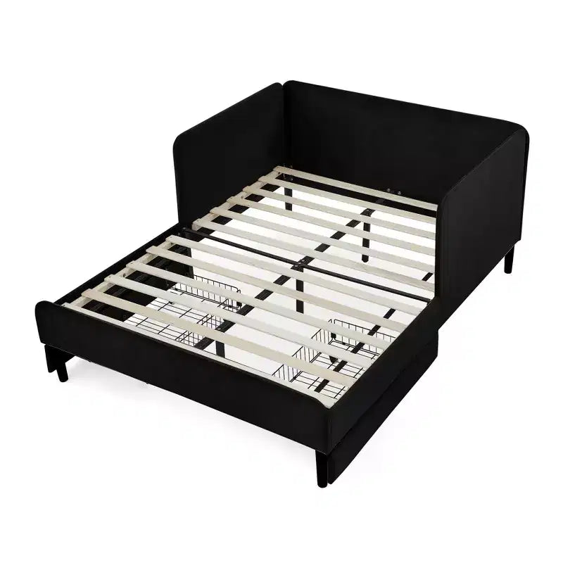 Lit de repos Bellemave avec 2 tiroirs de rangement sous le lit, canapé-lit réglable en velours pour salon et chambre à coucher