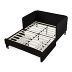 Lit de repos Bellemave avec 2 tiroirs de rangement sous le lit, canapé-lit réglable en velours pour salon et chambre à coucher