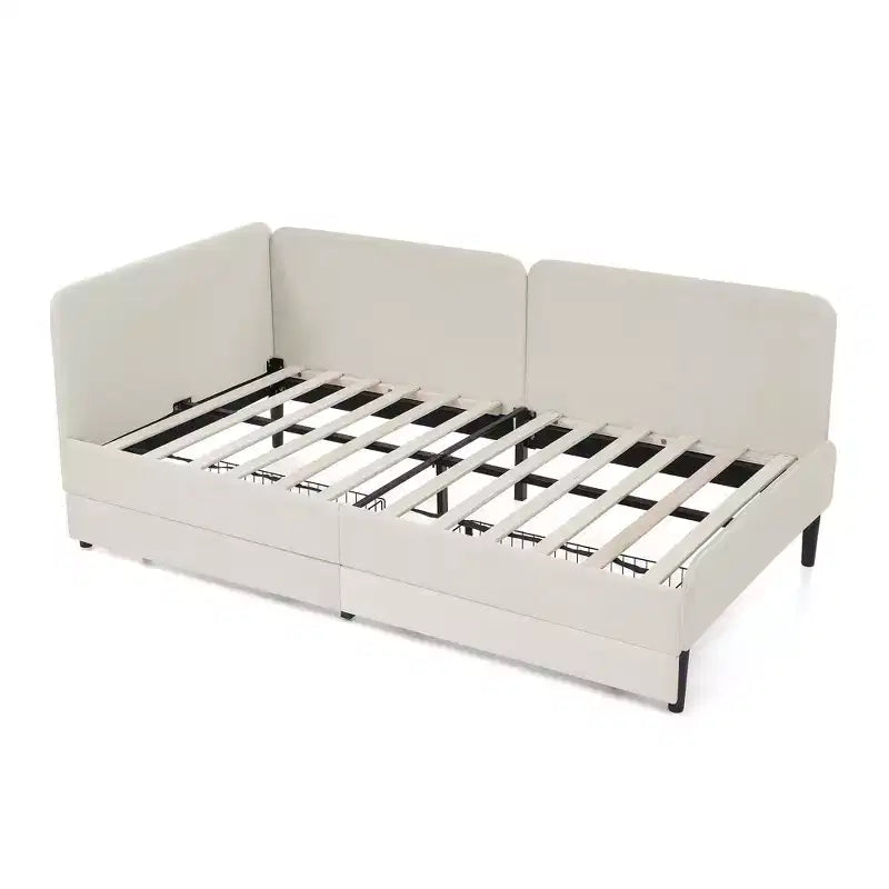 Lit de repos Bellemave avec 2 tiroirs de rangement sous le lit, canapé-lit réglable en velours pour salon et chambre à coucher