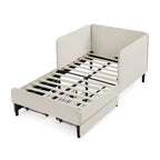 Lit de repos Bellemave avec 2 tiroirs de rangement sous le lit, canapé-lit réglable en velours pour salon et chambre à coucher