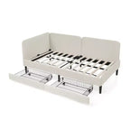 Lit de repos Bellemave avec 2 tiroirs de rangement sous le lit, canapé-lit réglable en velours pour salon et chambre à coucher