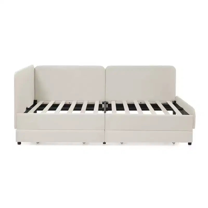 Lit de repos Bellemave avec 2 tiroirs de rangement sous le lit, canapé-lit réglable en velours pour salon et chambre à coucher