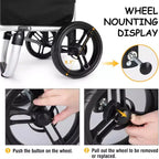 Chariot de courses utilitaire pliable en aluminium Olympia Tools avec roues et sac amovible