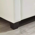 Banc de rangement moderne en cuir PU avec couvercle à charnière de 48 po, banc d'entrée avec rangement pour salon, chambre ou entrée - Panipeachy