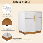 Christopher Knight Home Orrun Table de chevet de rangement moderne bombée avec 2 tiroirs