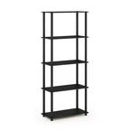 HOMLUX Bibliothèque décorative haute à 5 niveaux, étagère de rangement ouverte, étagères de présentation polyvalentes pour salon et bureau à domicile