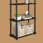 HOMLUX Bibliothèque décorative haute à 5 niveaux, étagère de rangement ouverte, étagères de présentation polyvalentes pour salon et bureau à domicile